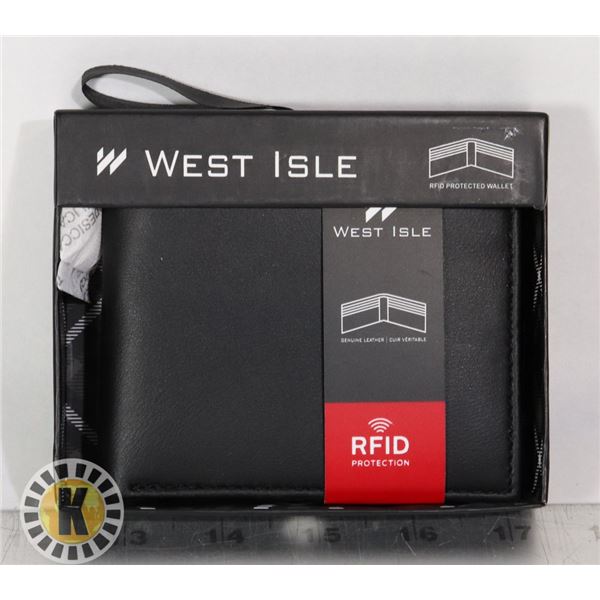 NEW MEN'S LEATHER WALLET BUILT IN RFID