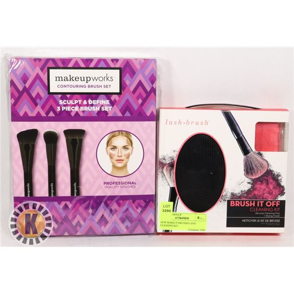 NEW MAKEUP BRUSHES AND CLEANING KIT