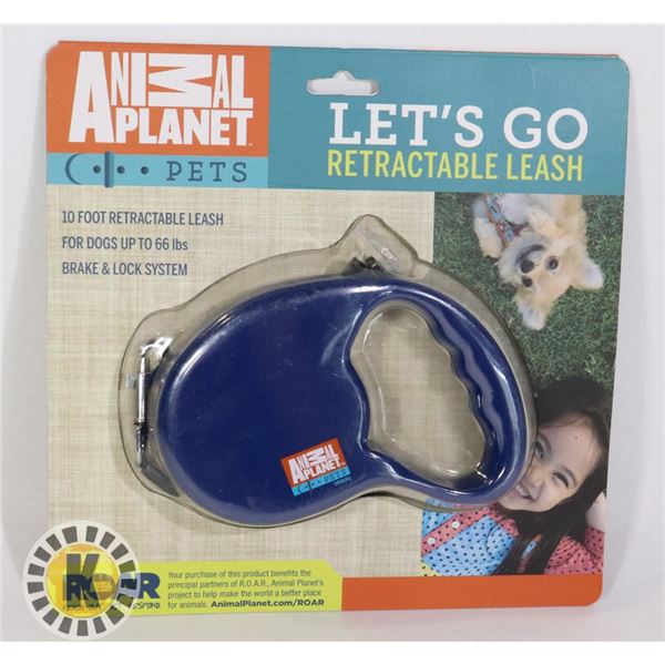 NEW ANIMAL PLANET 10' RETRACTABLE LEASH