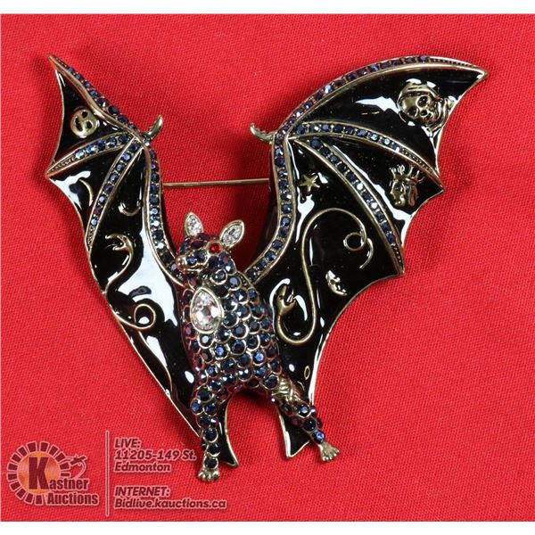 AUTHENTIC HEIDI DAUS BOO-TIFUL BAT PIN