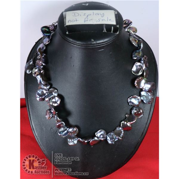 SOUTH SEA KESHI PEARL NECKLACE-PLATNIUM