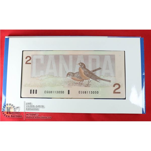 1996 SPECIMEN $2 COIN AND BANKNOTE SET