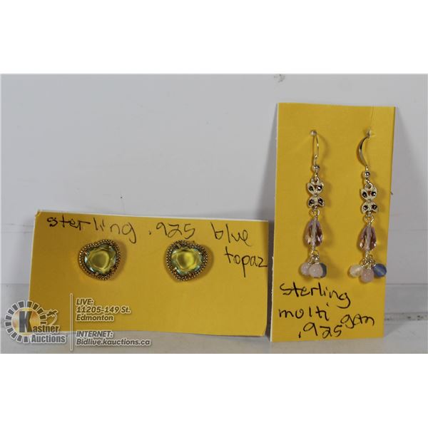 2 STERLING SILVER .925 SET OF EARRINGS