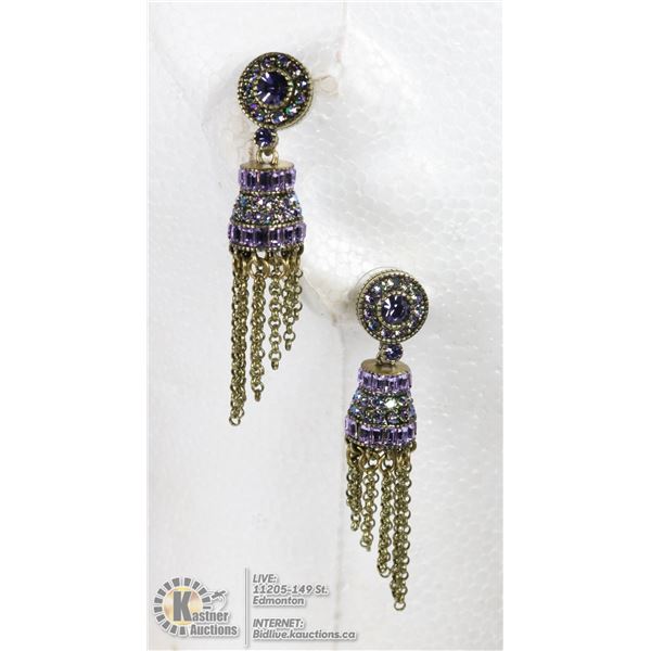 AUTHENTIC HEIDI DAUS FRENCH FLAIR PIERCED EARRINGS