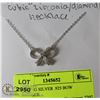 Image 1 : STERLING SILVER .925 BOW NECKLACE