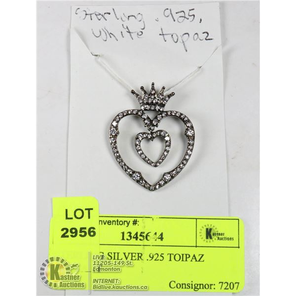 STERLING SILVER .925 TOPAZ PENDANT