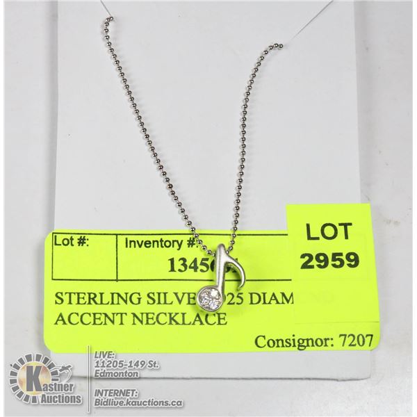 STERLING SILVER .925 DIAMOND ACCENT NECKLACE
