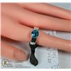 Image 1 : STERLING SILVER .925 BLUE TOPAZ RING SIZE 7