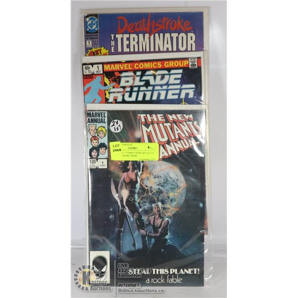 3 X KEY # 1 COMICS NEW MUTANTS DEATHSTROKE MORE