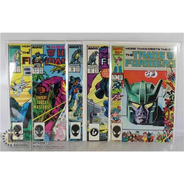 5 X KEY TRANSFORMERS COMIC ISSUE