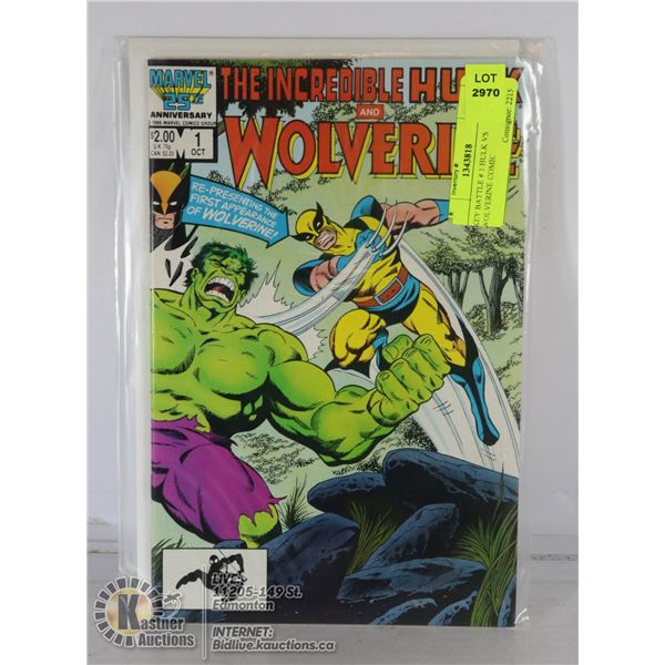 KEY BATTLE # 1 HULK VS WOLVERINE COMIC