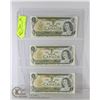 Image 1 : LOT OF 3 SEQUENTIAL 1973 $1 BANKNOTES