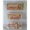 Image 1 : LOT OF 3 MIXED SERIES CANADA $2 BANKNOTES
