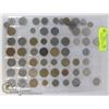 Image 1 : PAGE OF 60+ MIXED WORLD COINS FROM COLLECTION