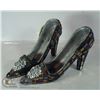 Image 1 : LOT OF 2 IRIDESCENT GLASS ENCRUSTED FASHION SHOE