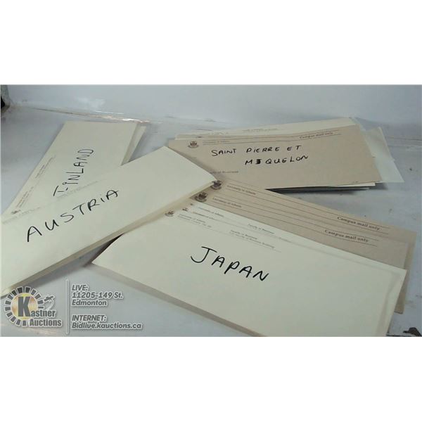 20 UOFA FACULTY BUSINESS ENVELOPES FILLED /W