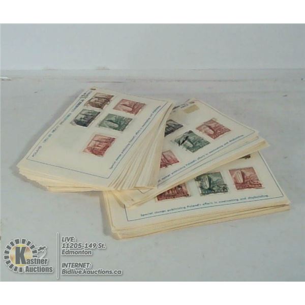 97 COMPLETE STAMP SETS. ESTATE