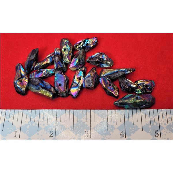 15)  LOT OF 42.7 GRAMS OF RAINBOW HEMATITE