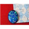 Image 1 : 20)  NATURAL OVAL BLUE MOSAIC OPAL, WEIGHING