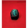 Image 1 : 14)  OVAL SHAPED NATURAL GREEN MALACHITE