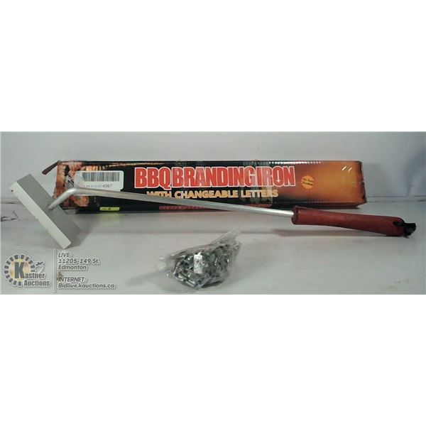 BBQ BRANDING IRON WITH CHANGEABLE LETTERS.