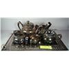 Image 1 : ANTIQUE SILVER TEAPOT AND ACCESSORIES WITH TRAY