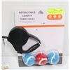 Image 1 : NEW RETRACTABLE LEASH & TENNIS BALL SET