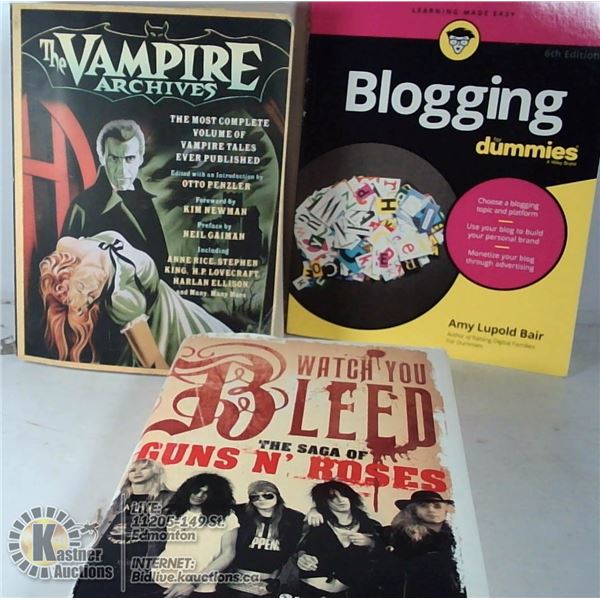 VAMPIRE ARCHIVES, BLOGGING & GUNS & ROSES BOOKS