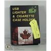 Image 1 : USB LIGHTER AND CIGARETTE CASE HOLDER