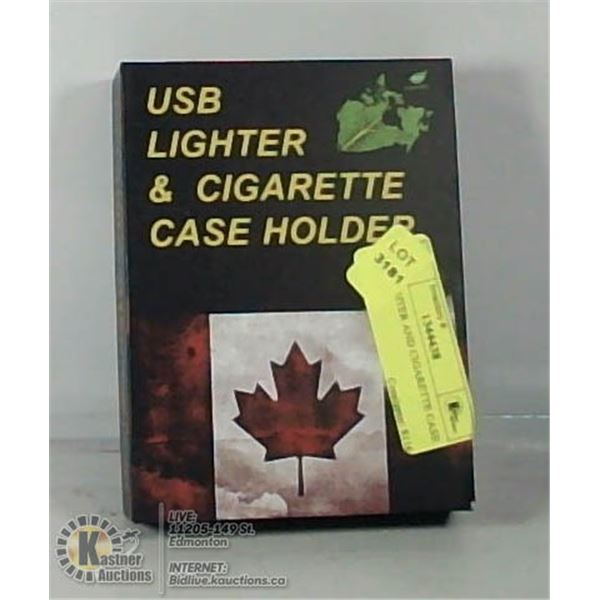 USB LIGHTER AND CIGARETTE CASE HOLDER
