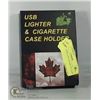Image 1 : USB LIGHTER AND CIGARETTE CASE HOLDER