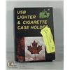 Image 1 : USB LIGHTER AND CIGARETTE CASE HOLDER
