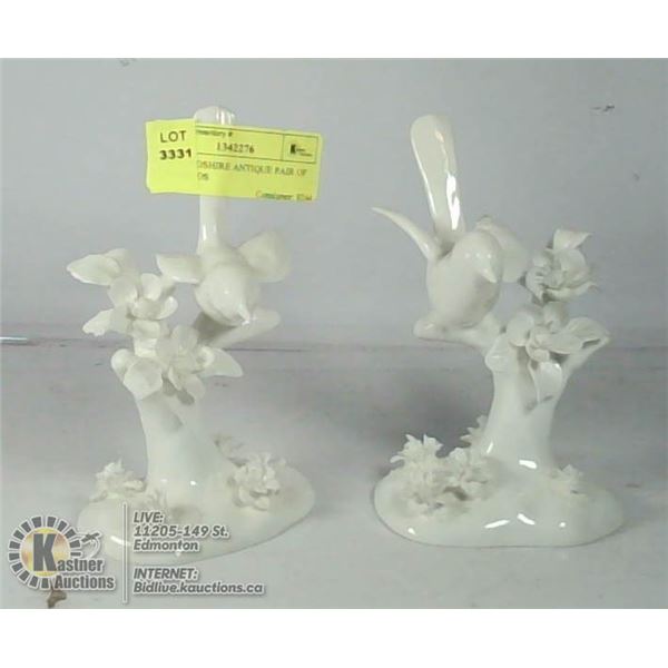 STAFFORDSHIRE ANTIQUE PAIR OF LOVE BIRDS