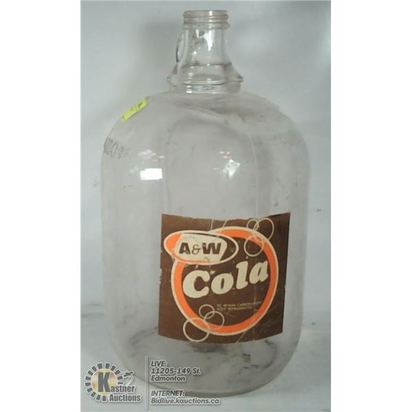 1.25 GAL A&W RARE "COLA" JUG