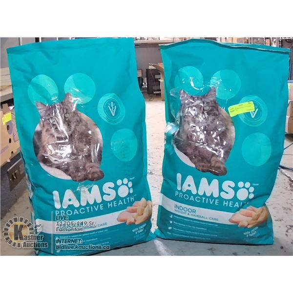 UNCLAIMED LOT OF 2 60LB IAMS CAT FOOD