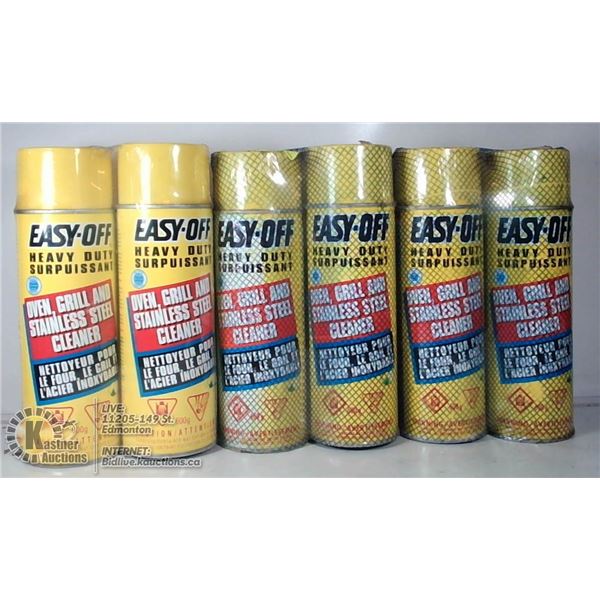 LOT OF 6 EASY-OFF OVEN GRILL AND STAINLESS
