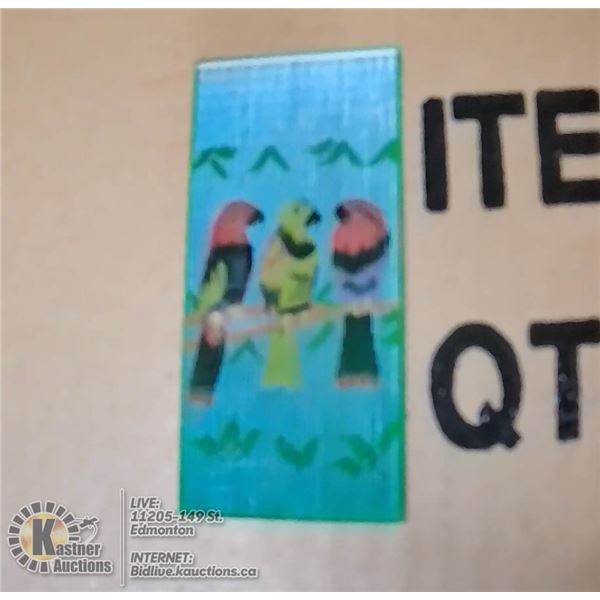 NEW BEADED CURTAIN / WALL HANGING WITH 3 PARROTS