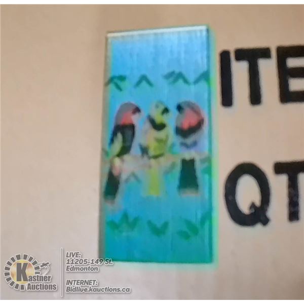 NEW BEADED CURTAIN / WALL HANGING WITH 3 PARROTS