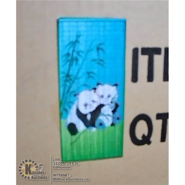 NEW BEADED CURTAIN / WALL HANGING WITH 2 PANDAS &