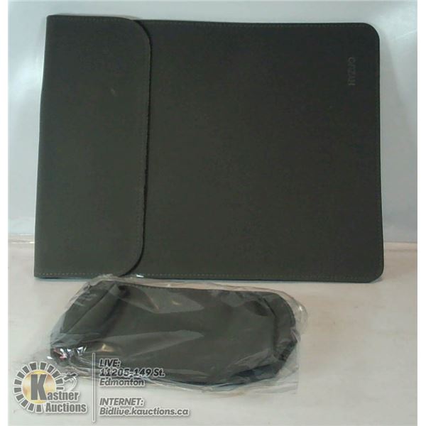 HYZUP LIGHT GREY 13" LAPTOP SLEEVE WITH POUCH.