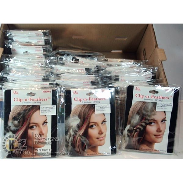 FLAT OF OVER 180 FEATHER HAIR EXTENSIONS