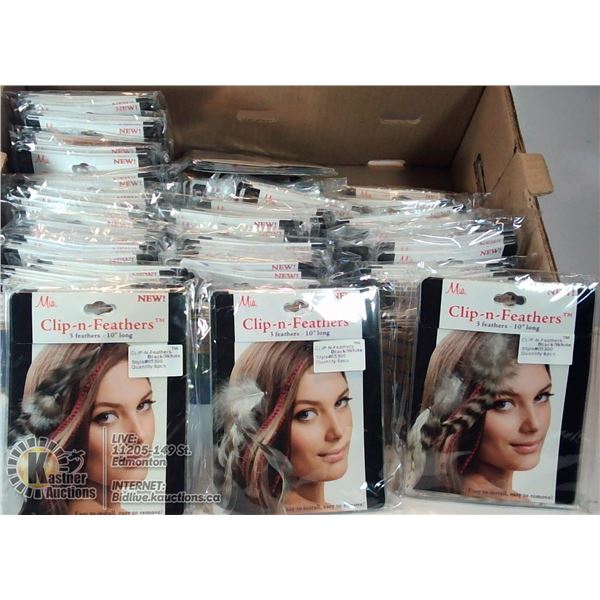 FLAT OF OVER 180 FEATHER HAIR EXTENSIONS