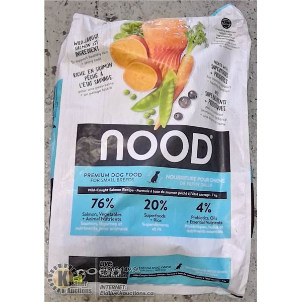 7KG BAG OF NOOD PREMIUM DOG FOOD. *BAG WAS DAMAGED