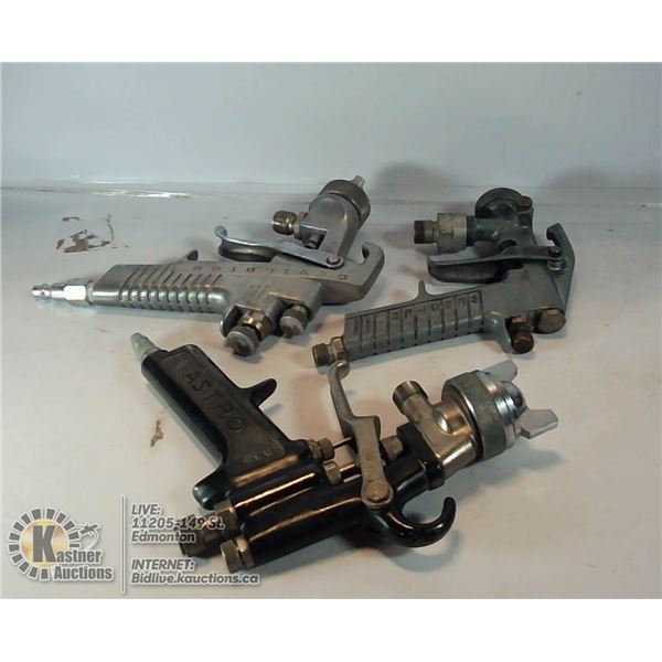 3 PRO SPRAY GUNS - DEVILBISS, WESTER, ASTRO