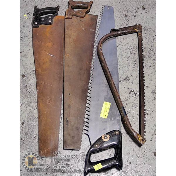 LARGE TOOTHED BUSH SAW,  EUC.  SHARP