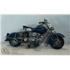 Image 1 : VINTAGE METAL AND BLUE MOTORBIKE STATUE
