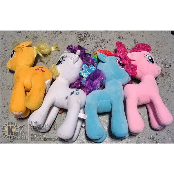 SET OF 4 VINTAGE COLLECTABLE MY LIL PONY PLUSHIES