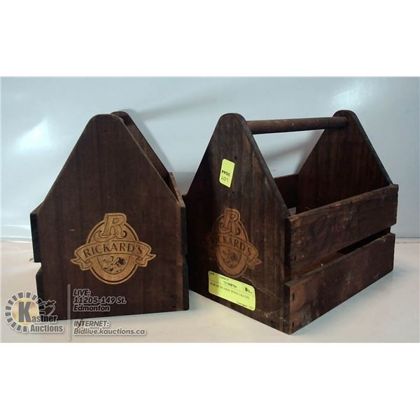 PAIR OF RICARDS WOOD CRATES