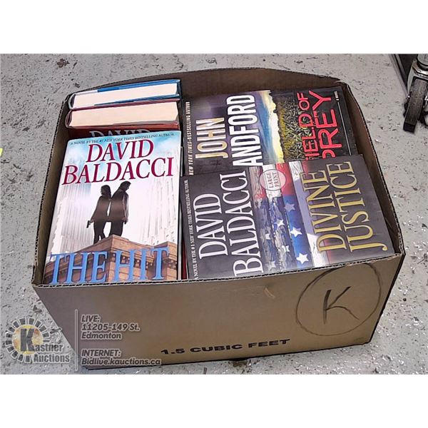 HARDCOVER BOOKS- LOT OF 25- MYSTERY THEME- ASST.