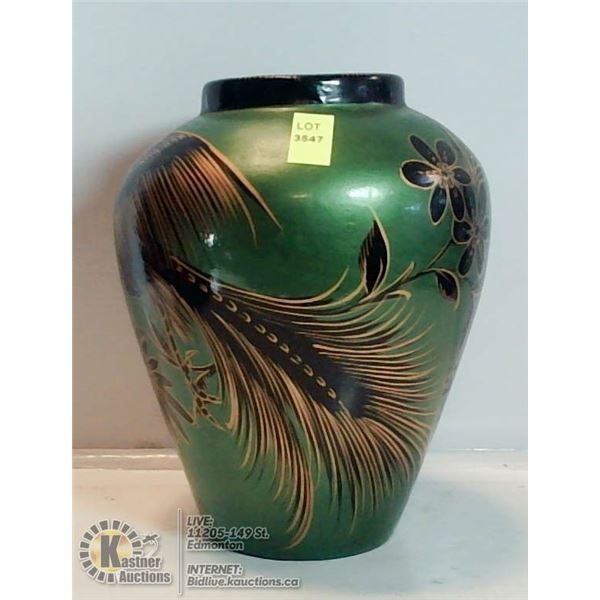 GREEN POTTERY VASE